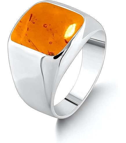 Men's 925 Sterling Silver Engravable Square Top Signet Ring (Size